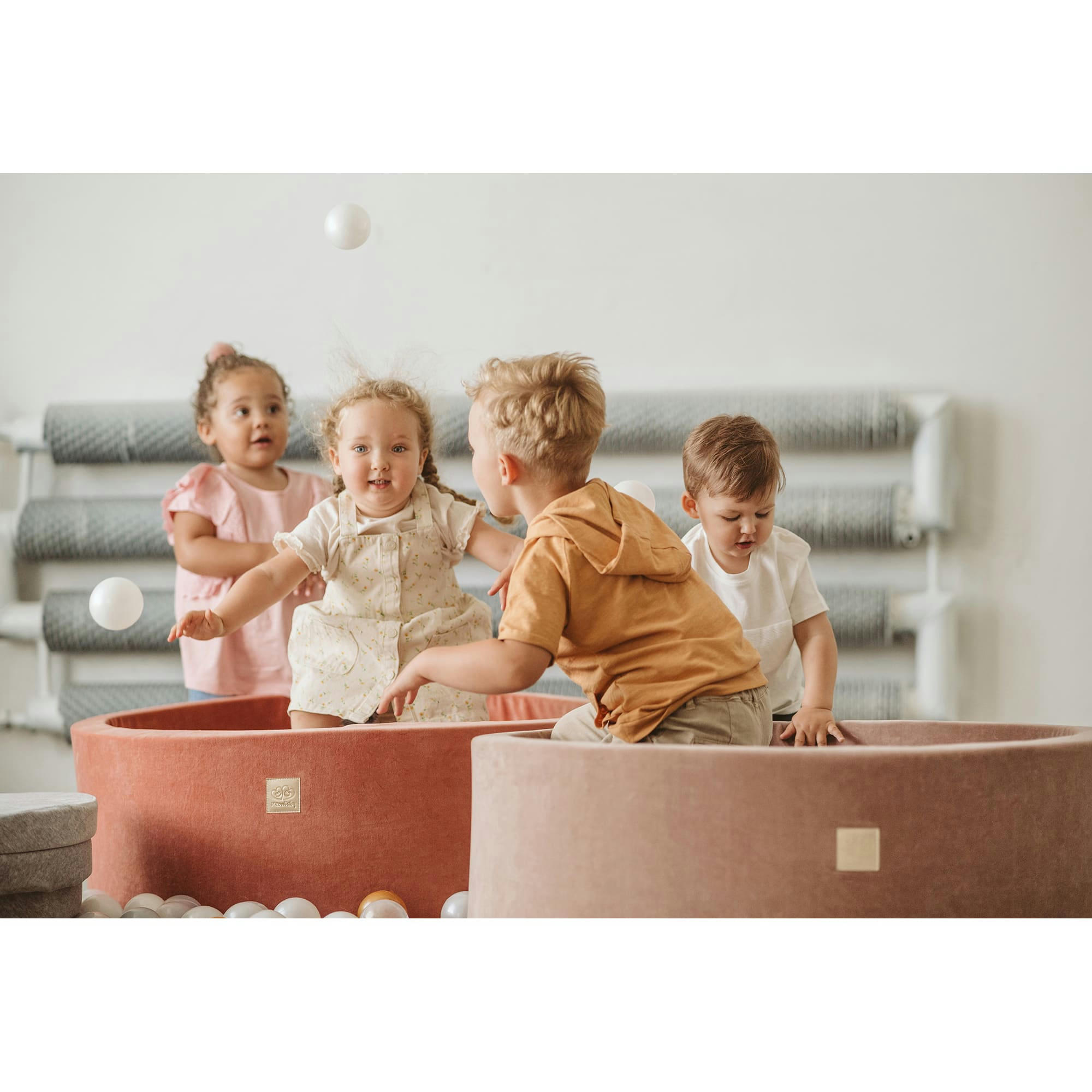 VELVET - Beige Piscine à balles Doré/Beige/Blanc/Transparent H30cm