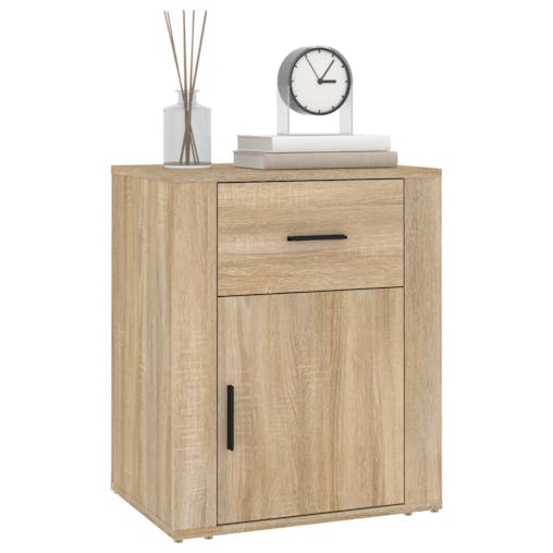 NNEVL Bedside Cabinet Sonoma Oak 50x36x60 cm Engineered Wood