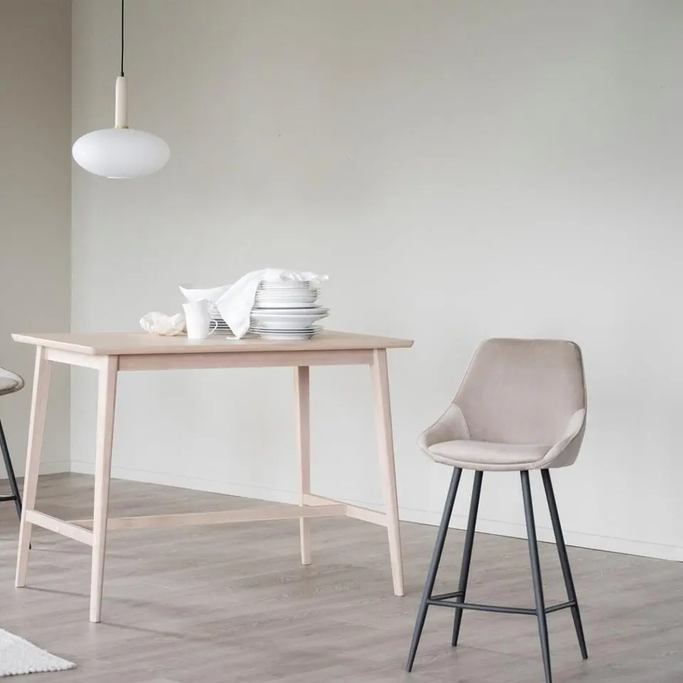 Rowico Sierra Velvet Barkruk - Set Van 2 - Fluweel Beige