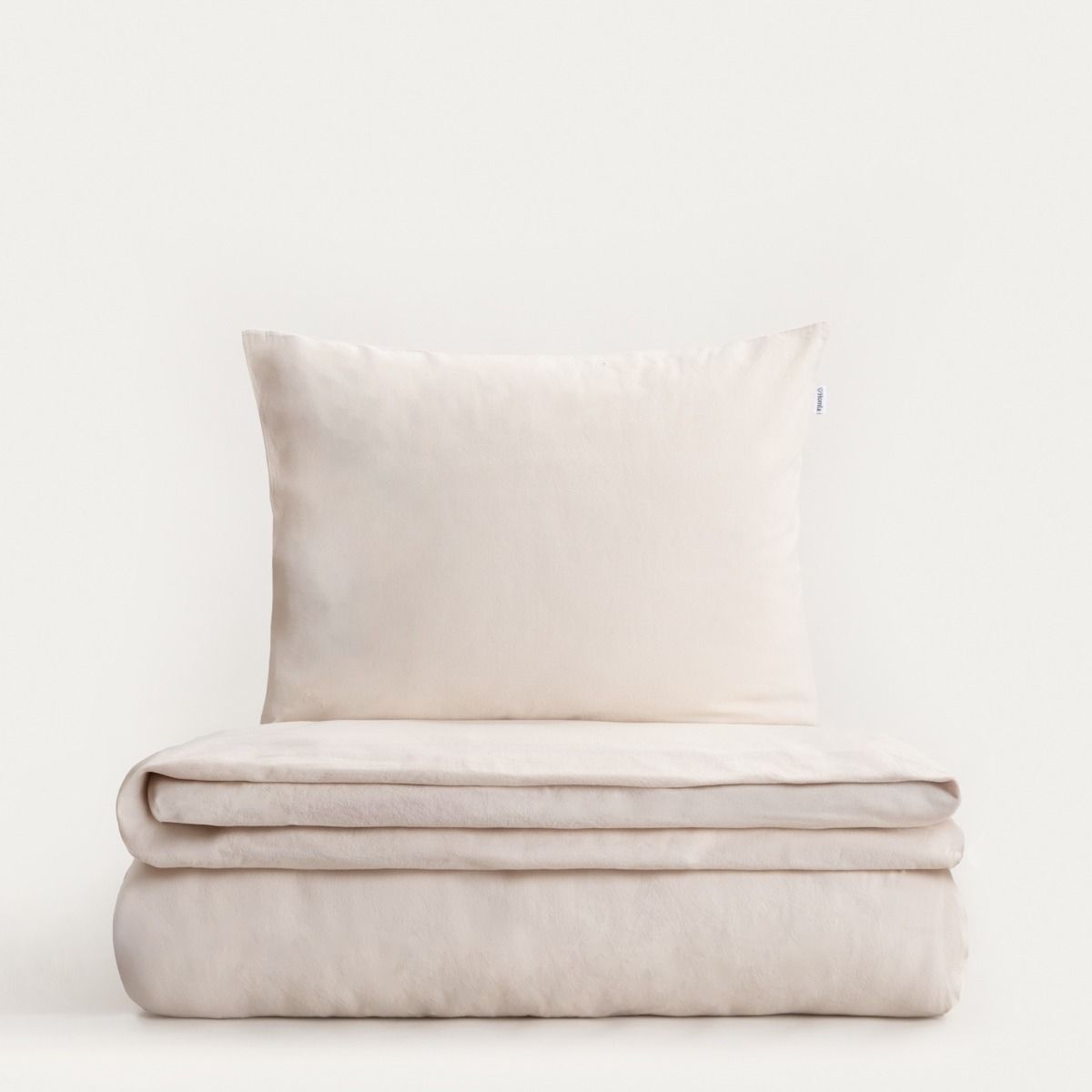 Pościel DEFLA z pranej bawełny beżowa 140x200   1*50x60 cm