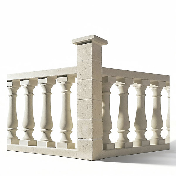 Balustre ronde BLOOMA Barcelone blanche 13 x 13 x h.80 cm