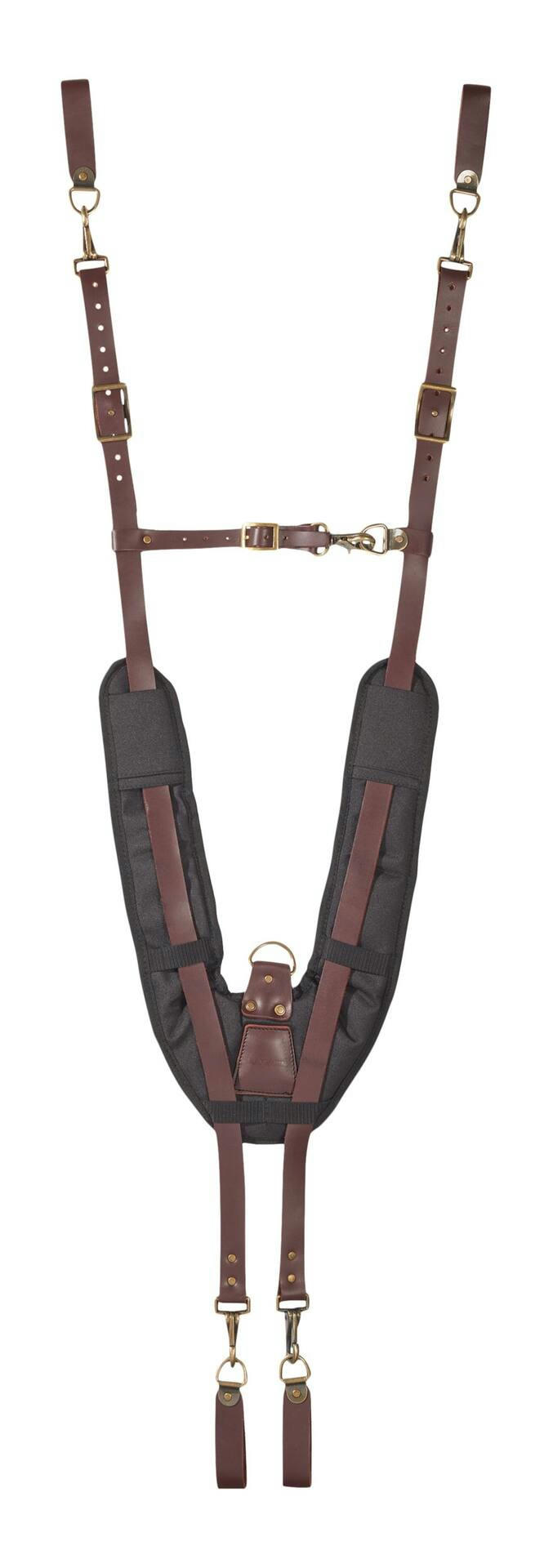 MAXIMUM Heavy Duty Work Leather Suspenders, Brown