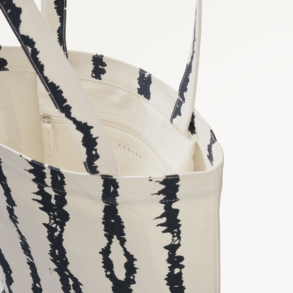Tie Dye Stripe - Medium Open Top Tote