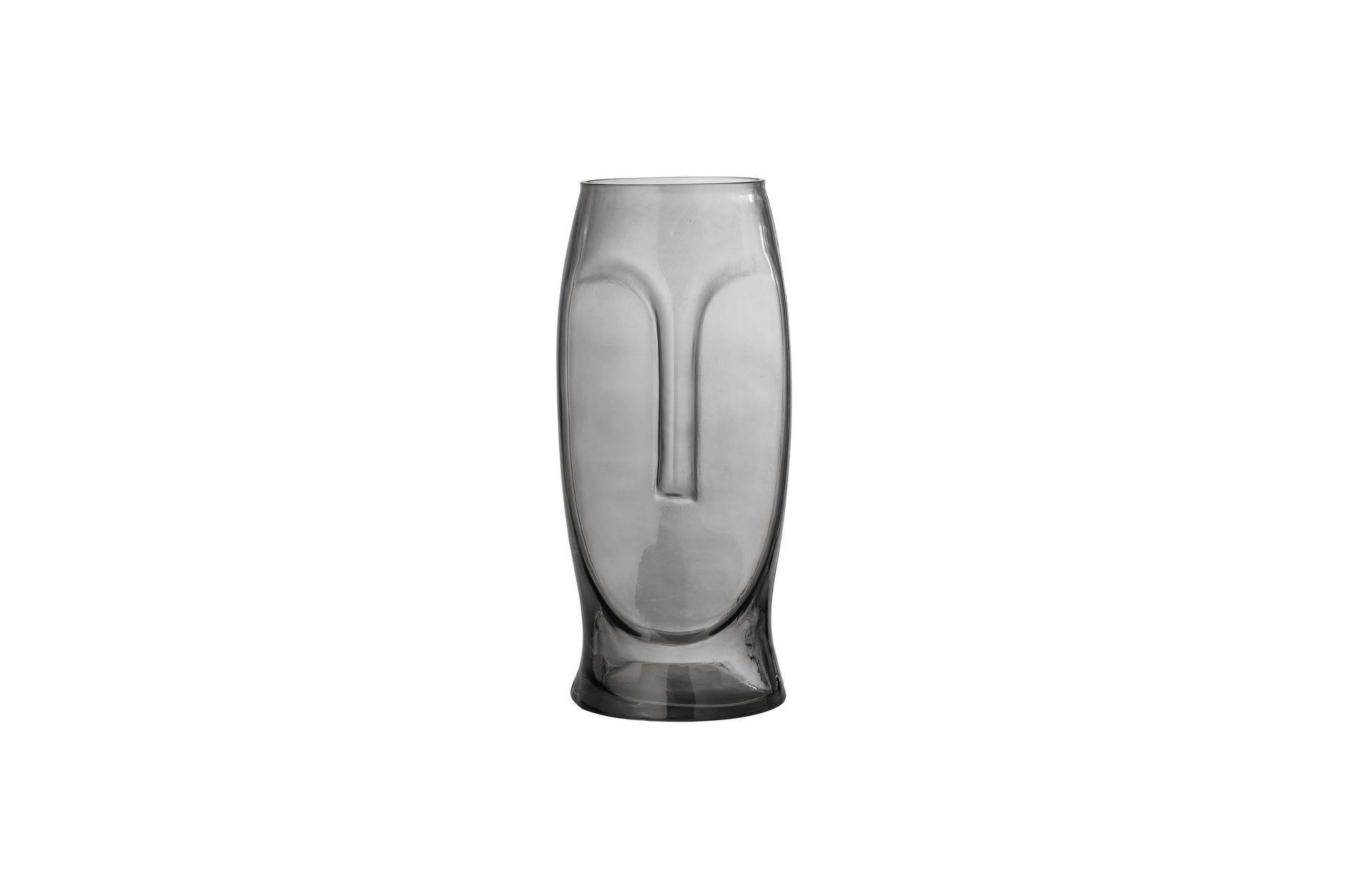DITTA - Vase en verre gris H30cm