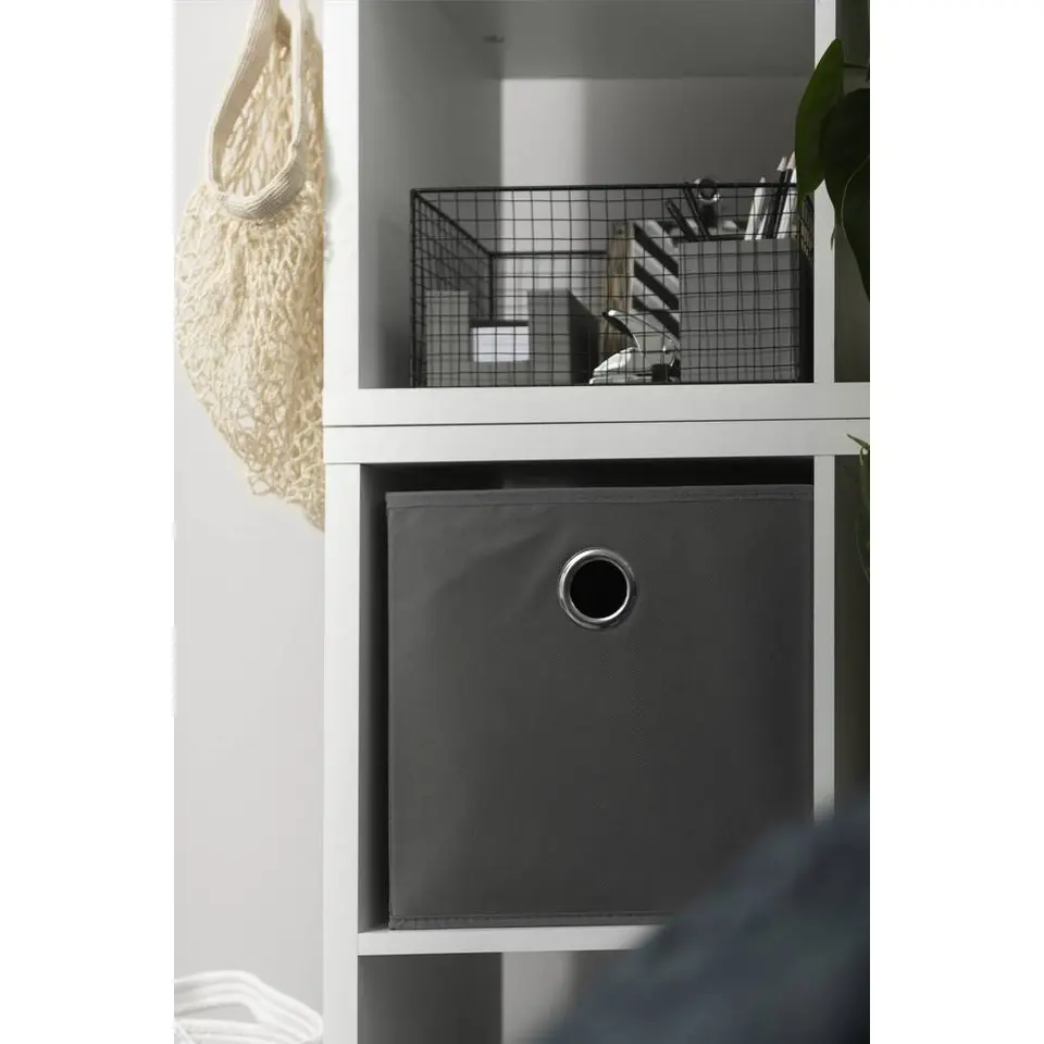 Opbergbox Parijs - grijs - 31x31x31 cm