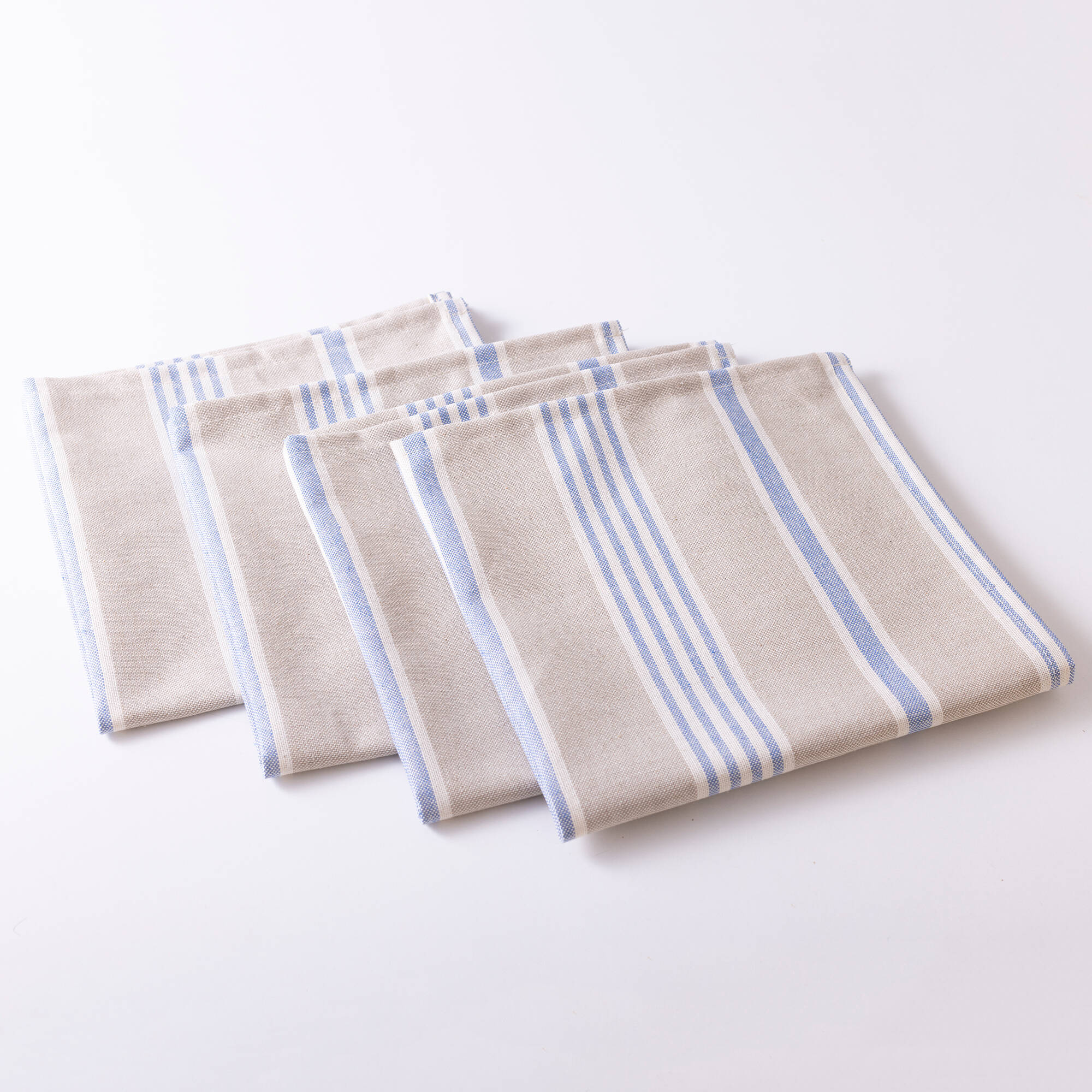 Serviettes de table rayées - lot de 4