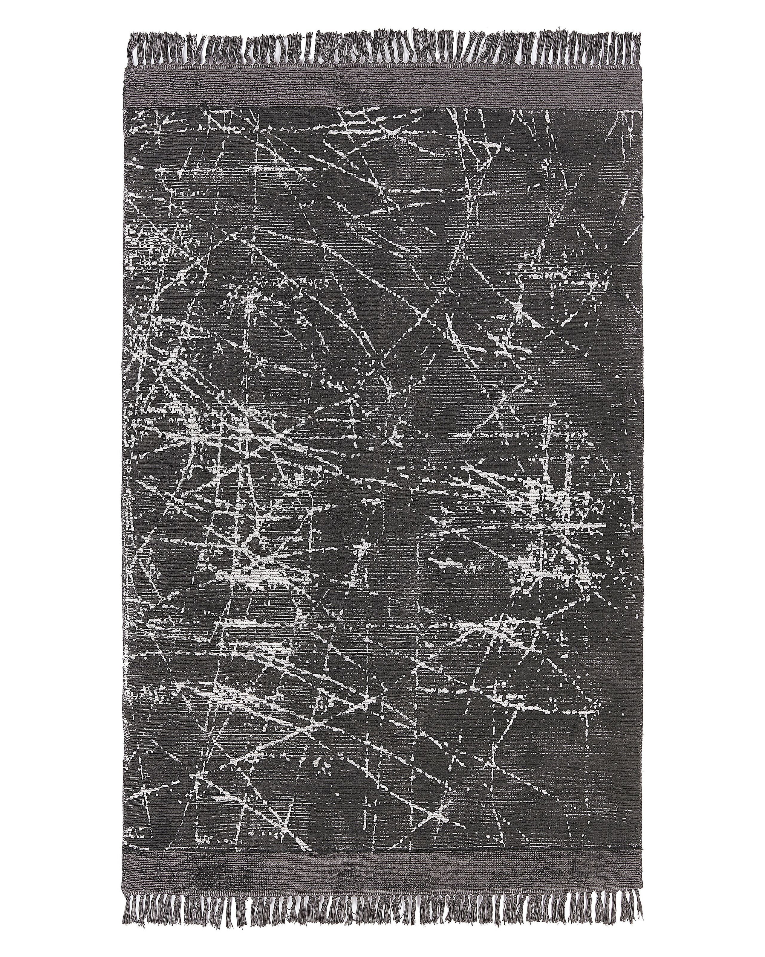 Dywan z wiskozy 140x200 cm ciemnoszary
