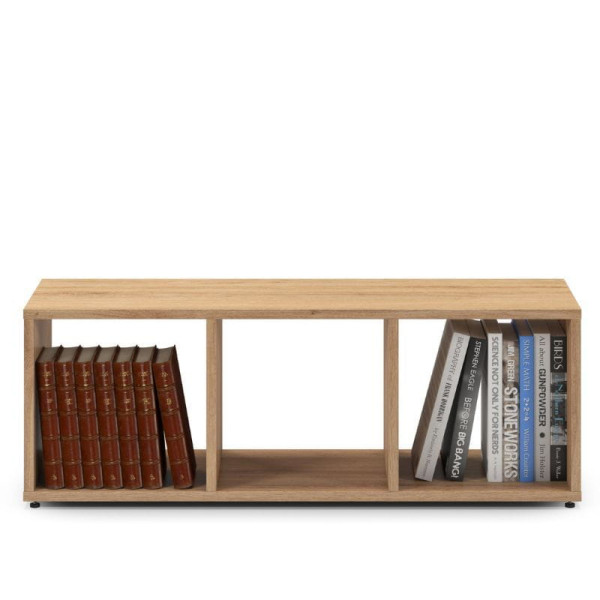 Mały regał komorowy, ETAP, 100x30x35 cm, dąb, mat | TYLETEGOTU