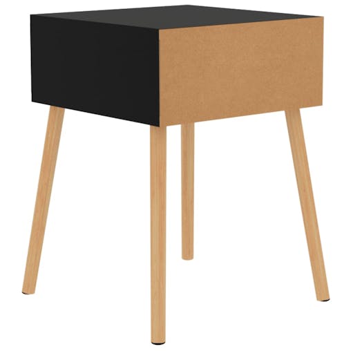 NNEVL Bedside Cabinets 2 pcs Black 40x40x56 cm Chipboard
