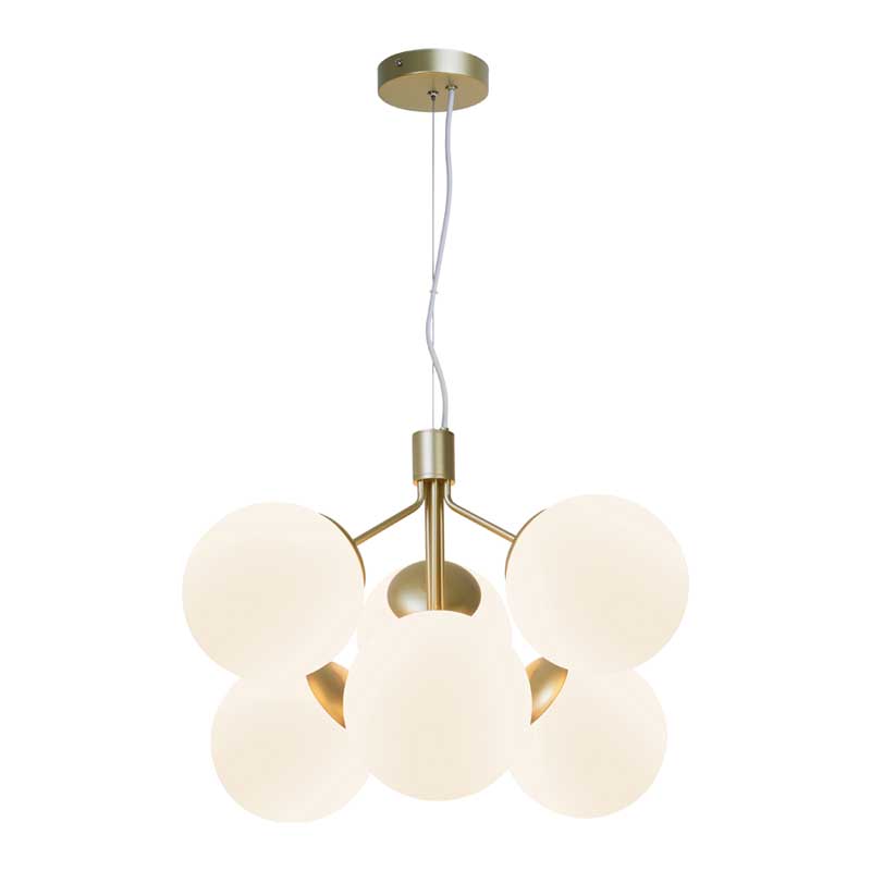 Nordlux Ivona Hanglamp - 6-lichts E27 - Messing