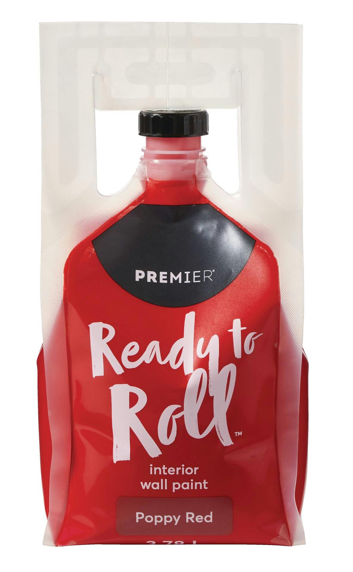 Premier Ready To Roll Interior Wall Paint, Eggshell, Poppy Red, 3.78-L/1-Gallon