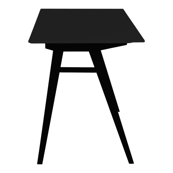 BIURKO Vojens czarne 120x60 cm MDF i drewno loftowy styl