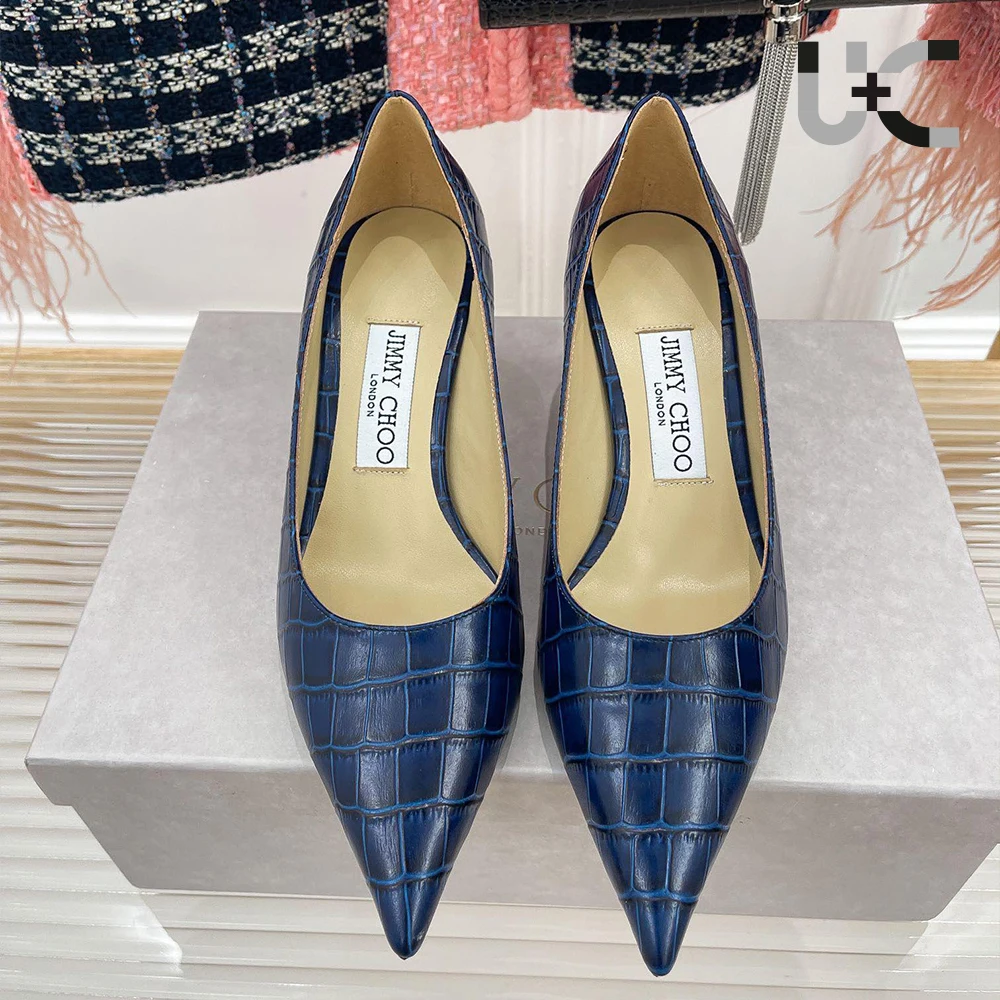 Jimmy Choo Classic Stone Print Heels