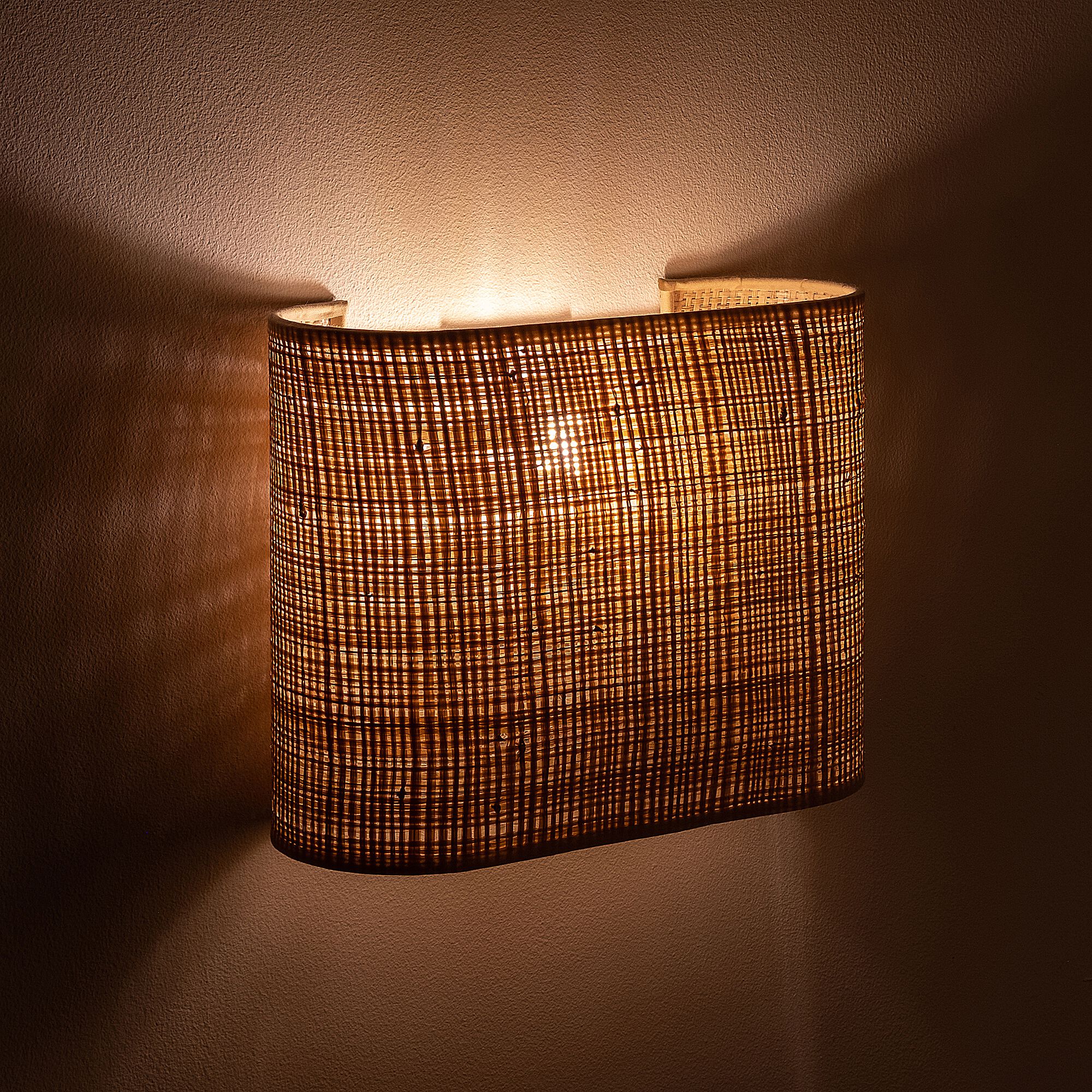 TIRO - Applique non électrifiée en rabane l25cm - naturel