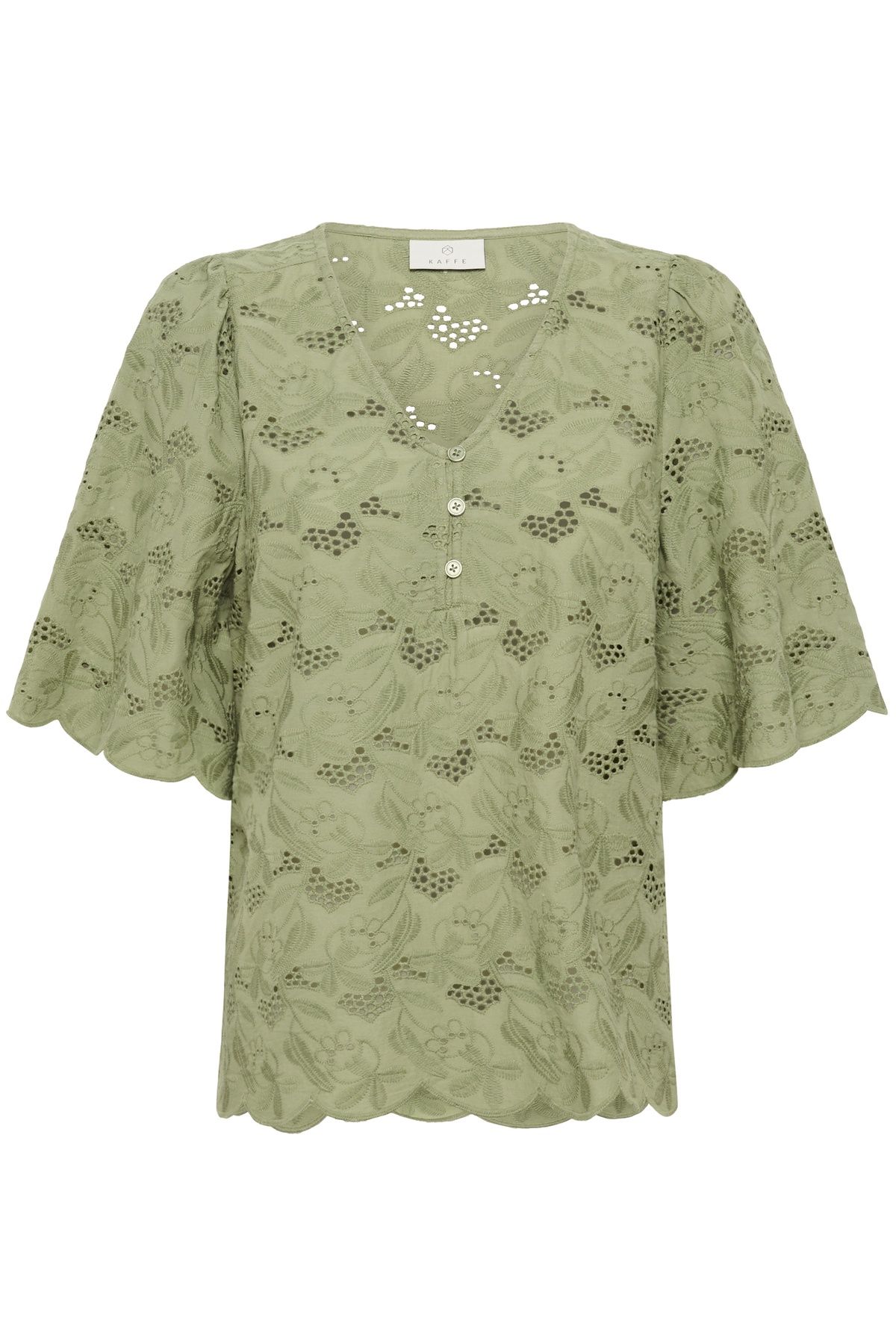 Kaffe KAtura Blouse A-line Fit Eyelet Lace