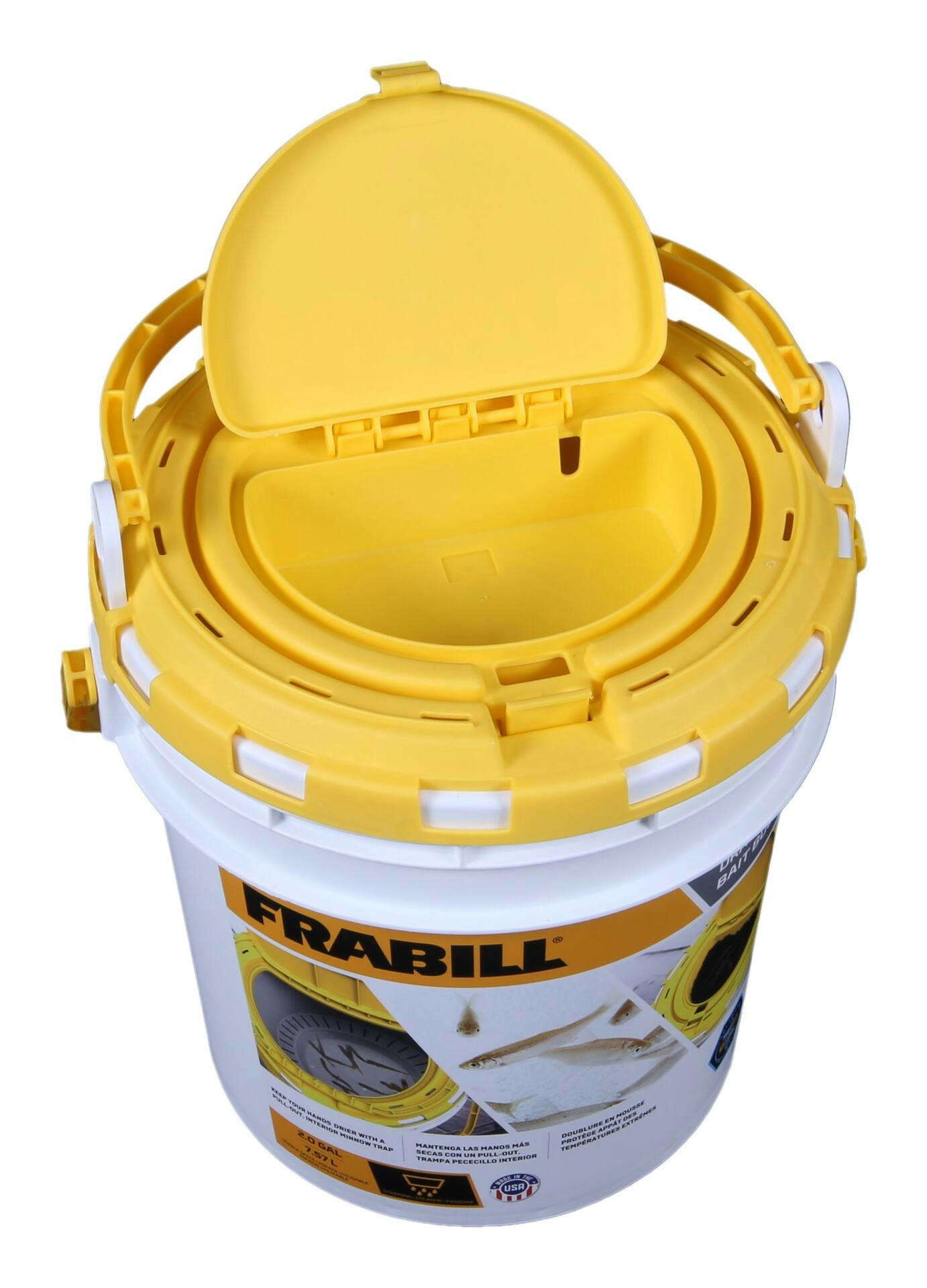 Frabill Drainer Bait Bucket, 2 gal