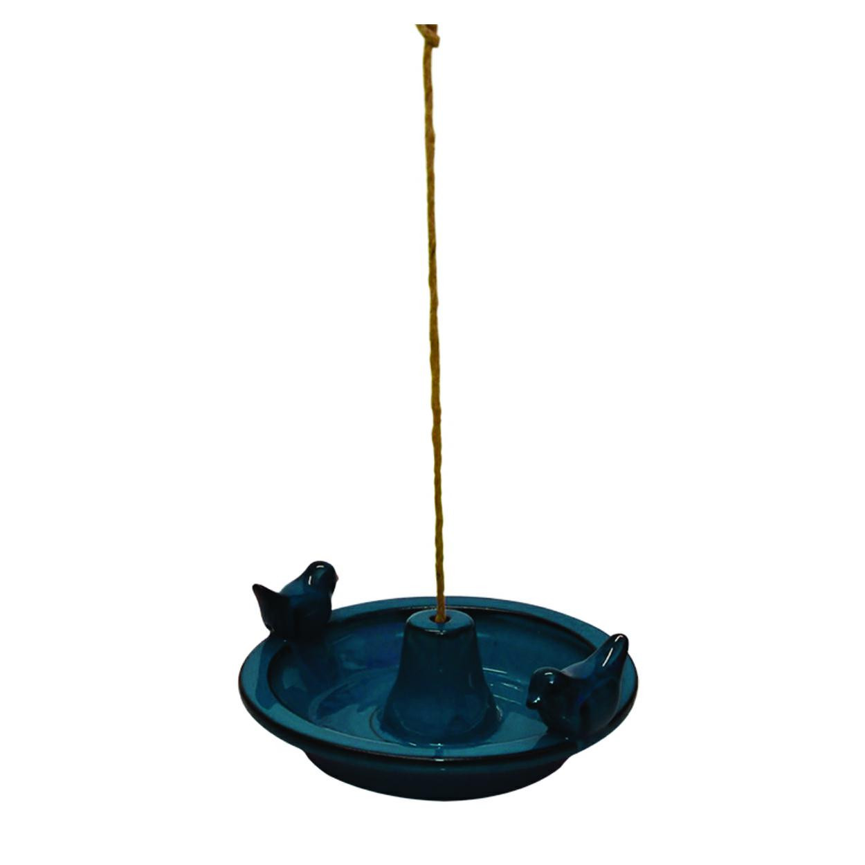 Wiszące poidełko ceramiczne dla ptaków niebieskie 30 cm Esschert Design