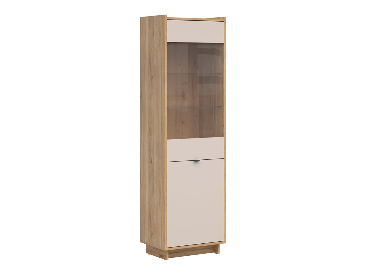 Witryna Dalva 60 cm z 2 drzwiami dąb mauvella/kaszmir