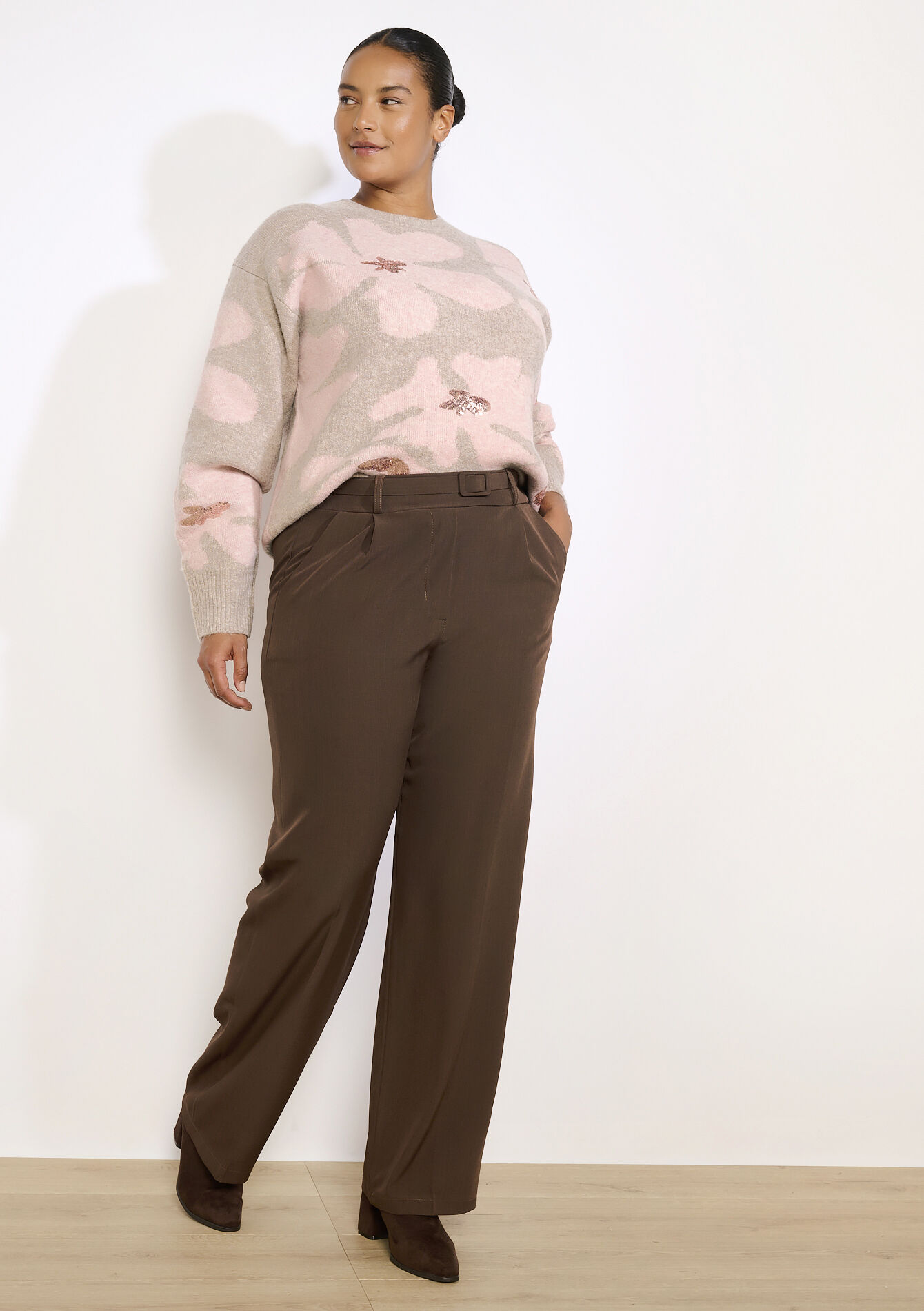 Wijde broek met ceintuur