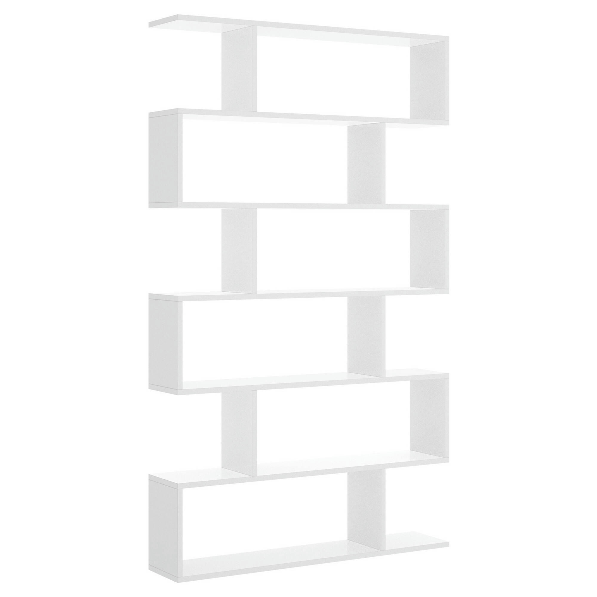 DJORONE - Bibliothèque effet bois blanc