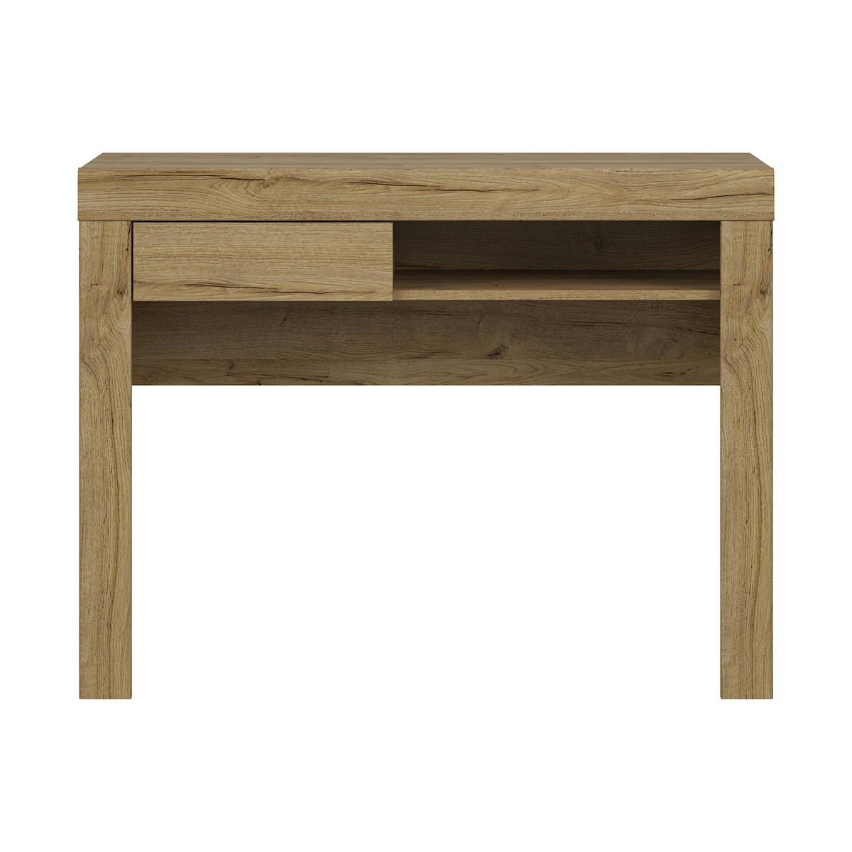 - Console bureau 1 tiroir panneaux agglomérés naturel