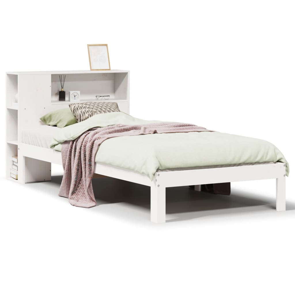Łóżko drewniane rama łóżka sofa biała do sypialni pokoju 75x190 cm