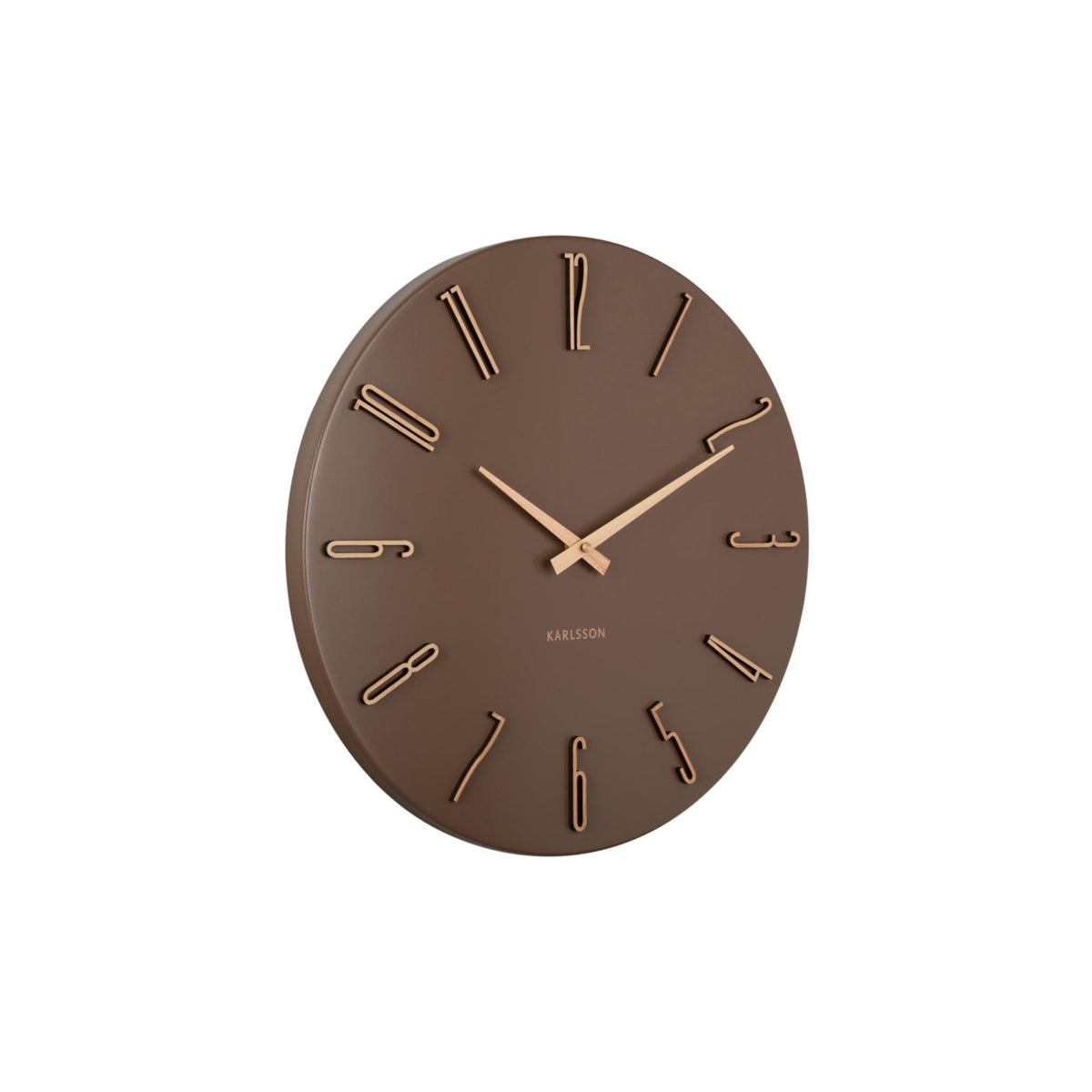 Karlsson wandklok Esmerado - bruin - Ø40cm