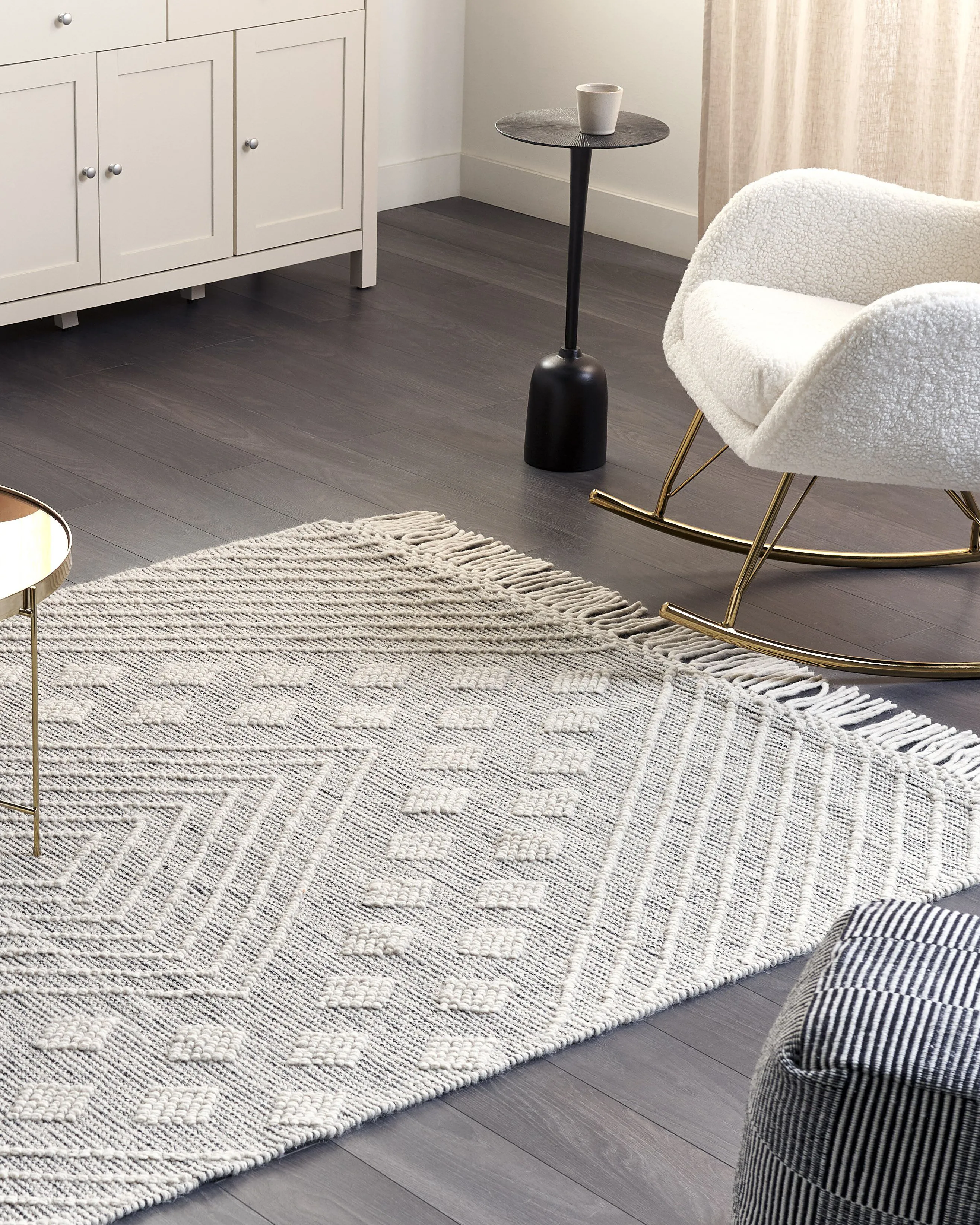 Rug SAVUR Grey 160 x 230 cm Wool