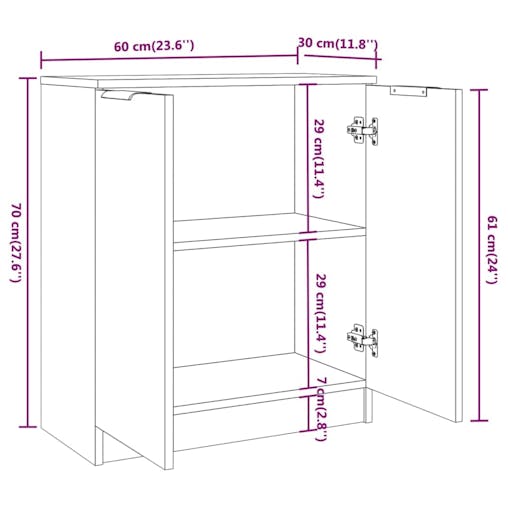 NNEVL 3 Piece Sideboards Sonoma Oak Engineered Wood