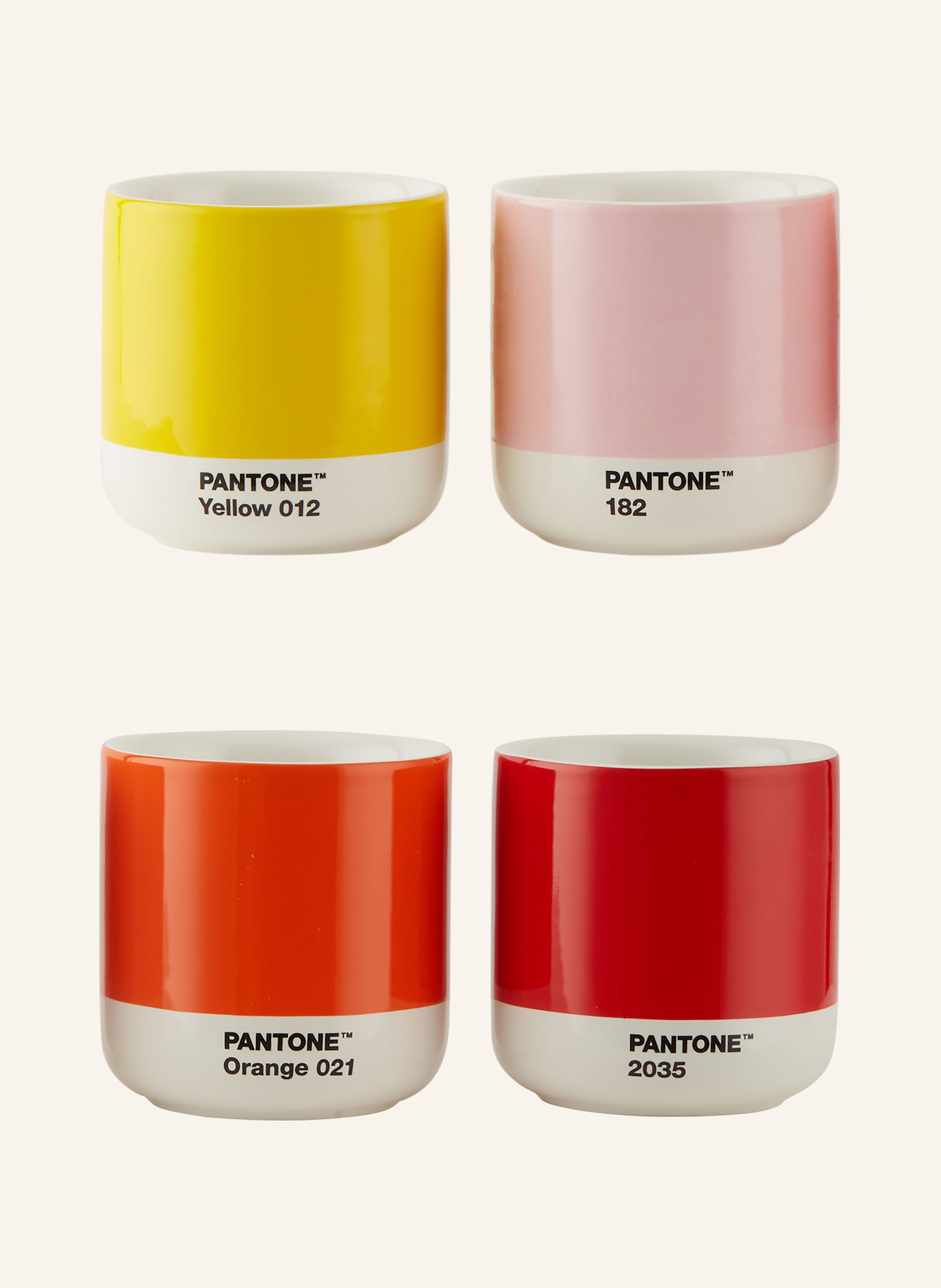 PANTONE 4er-Set Thermobecher CORTADO