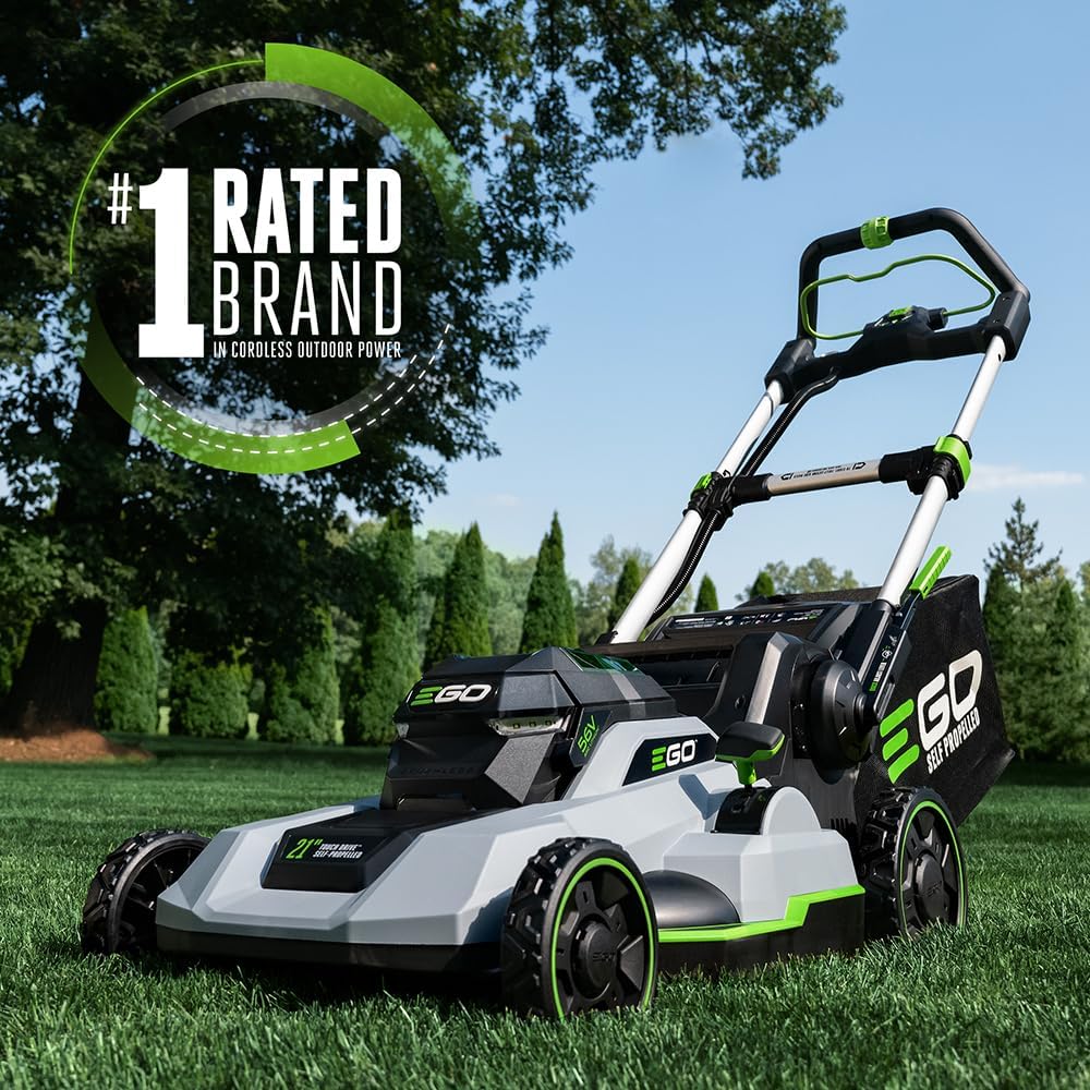 EGO Power+ Electric Lawn Mower  Self-Propelled Cordless with Touch Drive  Includes 56V 7.5Ah Battery and Rapid Charger – LM2125SP