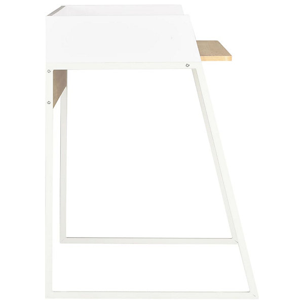 Bureau Blanc et chêne 90x60x88 cm vidaXL
