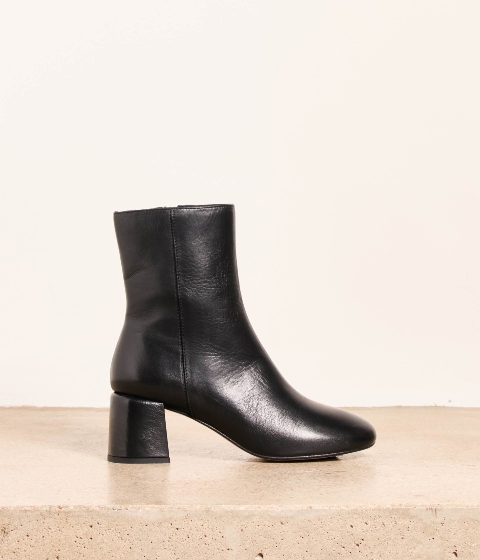 Boots cuir noir Jason