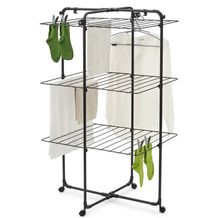 Brabantia 23m Hang On Tower Clothes Airer - Black
