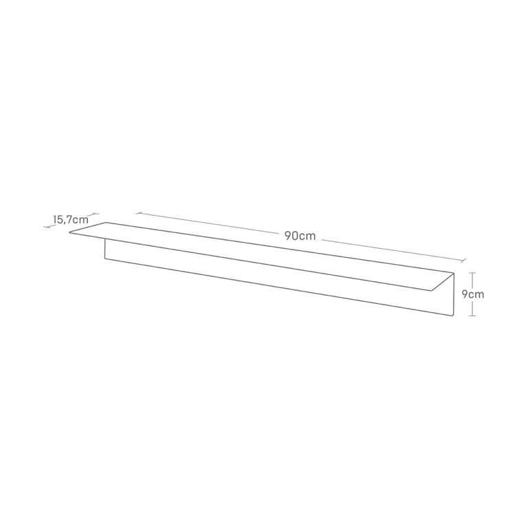 Yamazaki Wandplank met Magnetisch Paneel (90 cm) - Tower - Wit