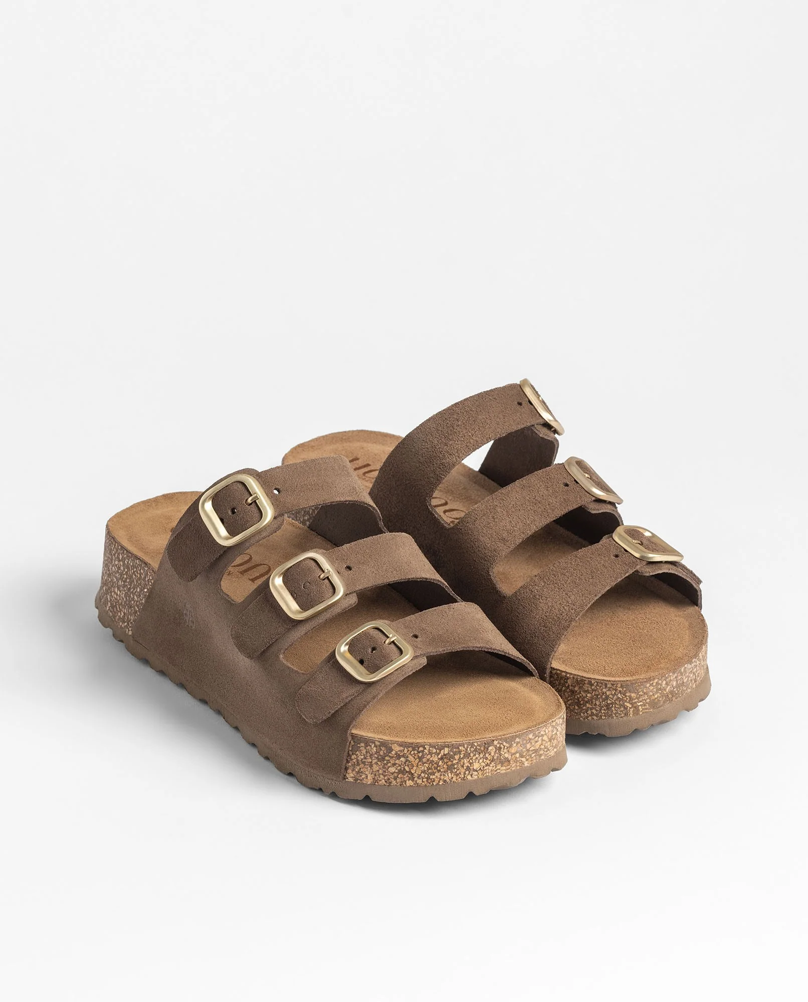 Sandalia plataforma WIWI-263 marrón oscuro