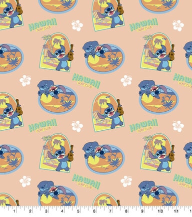 Lilo Stitch Hawaii Surf Cotton Knit Fabric