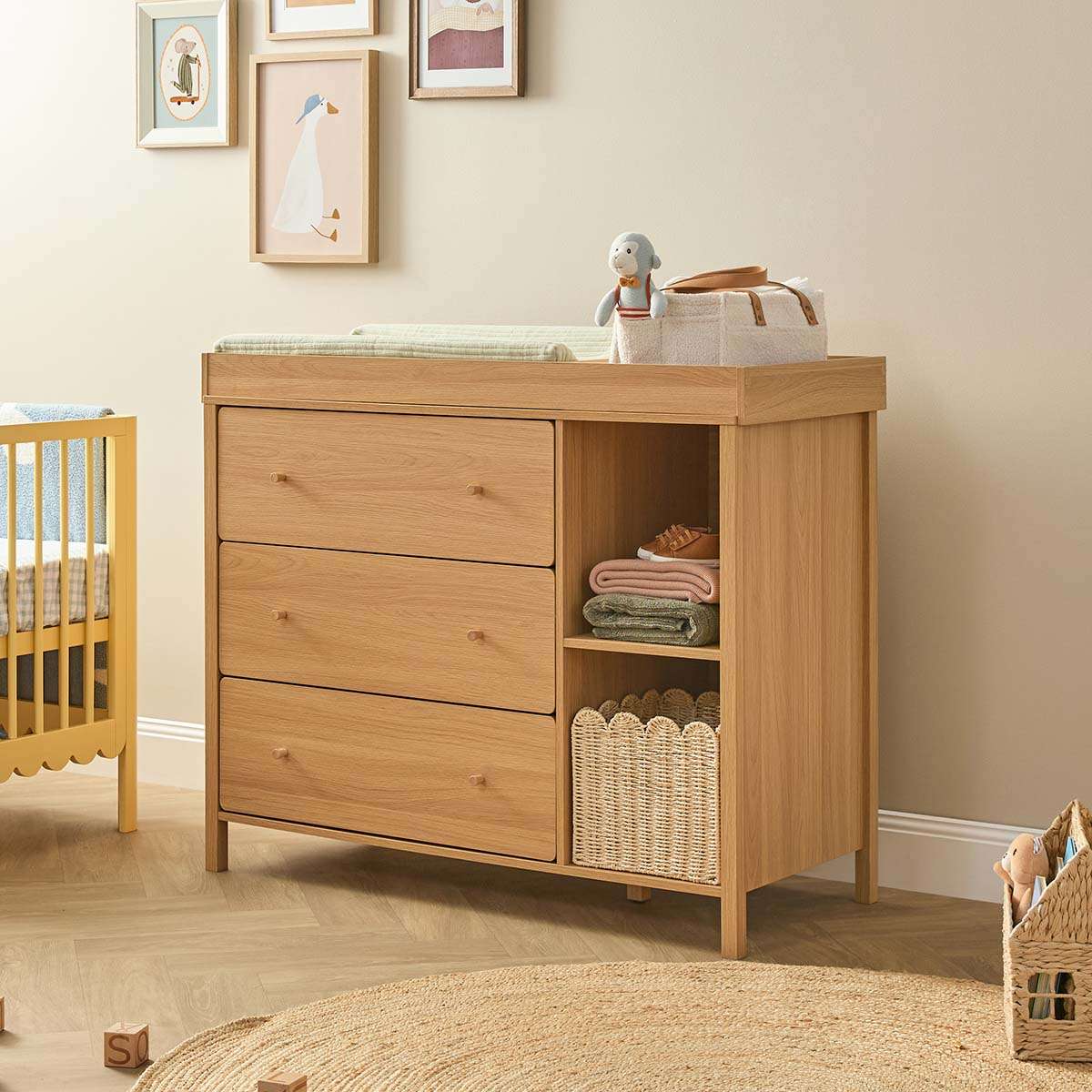 Ollie Change Table With Removable Top - Natural