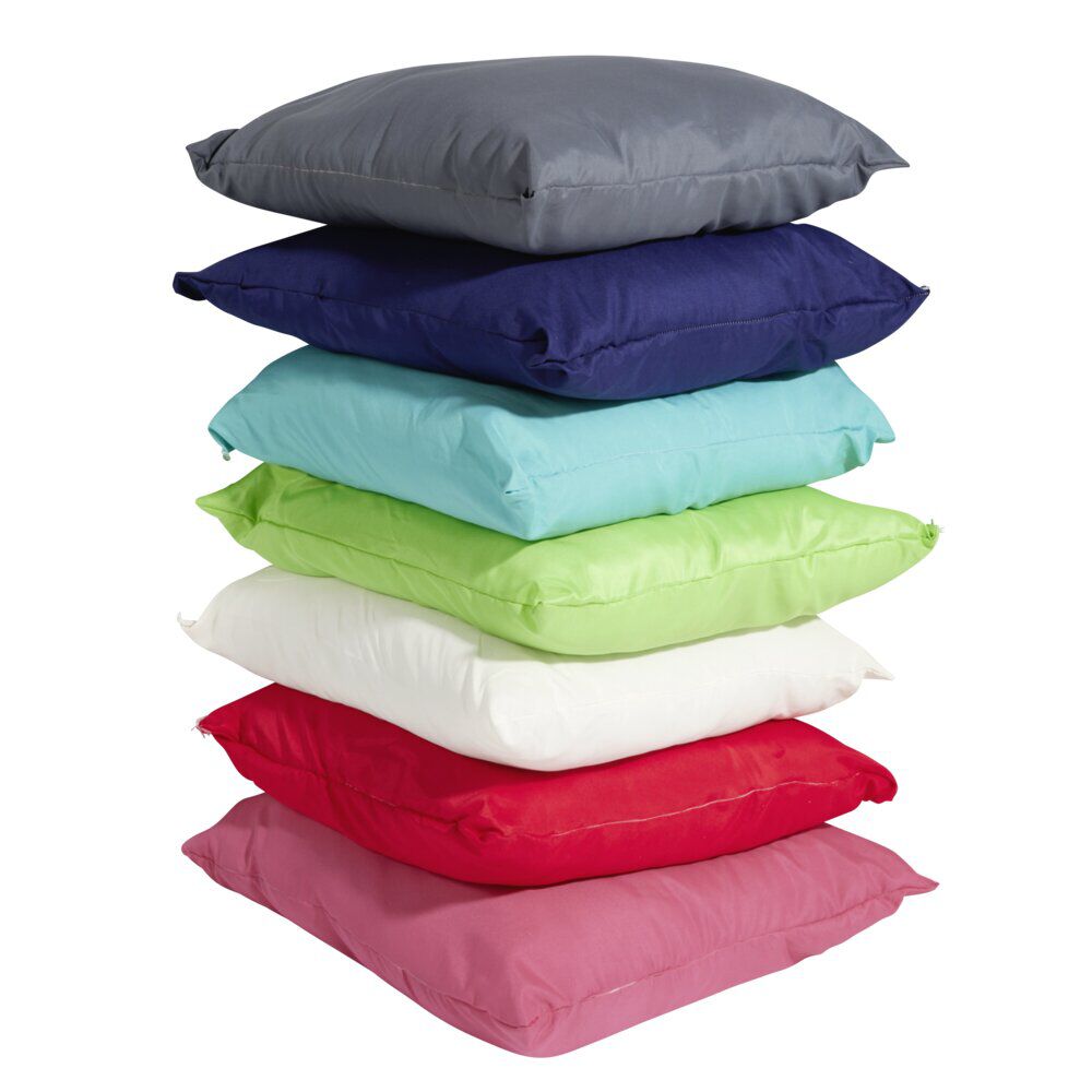 Oreiller carré couleur uni 60x60xép15cm (10 modèles)