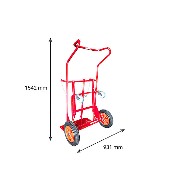 Diable porte bouteille basculable - 2 grandes bouteille - roues caoutchouc - 810007876