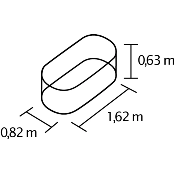 Hochbeet »Terra 630«, BxHxL: 82,1 x 63 x 162,1 cm, Zincalume®