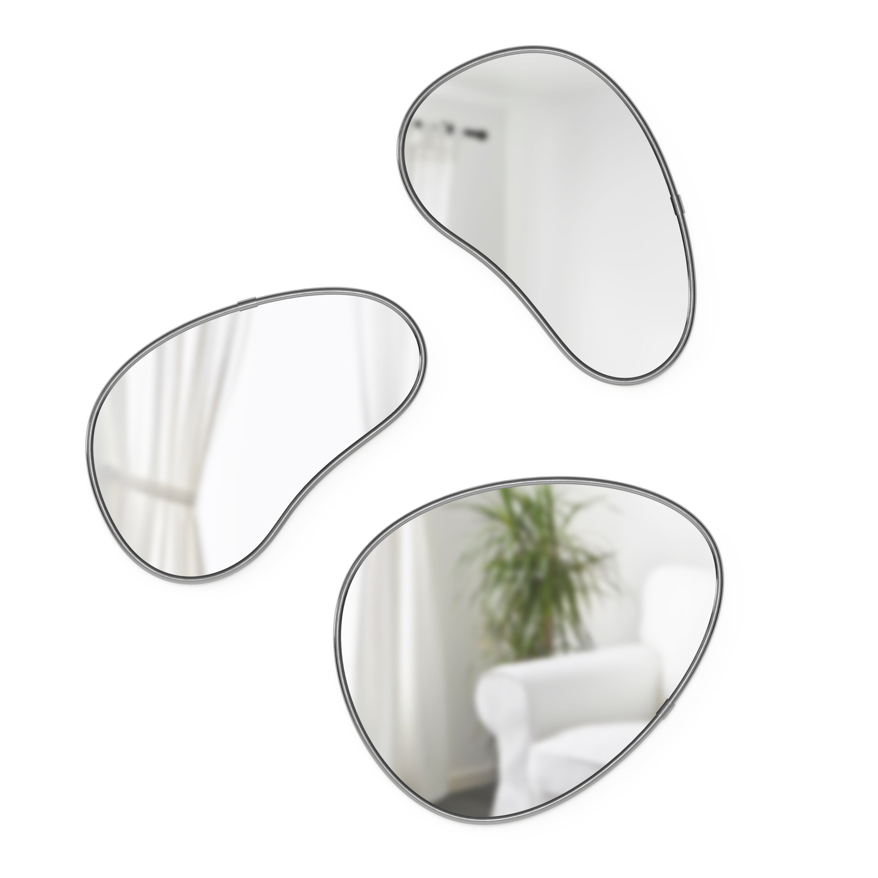 Umbra Hubba Pebble spiegels, set van 3