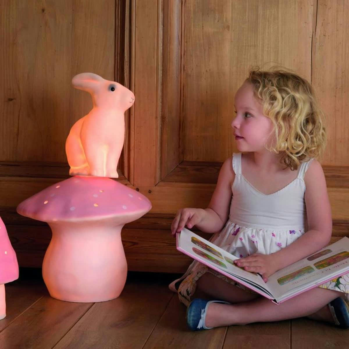 - Lampe veilleuse champignon rose (30 cm)