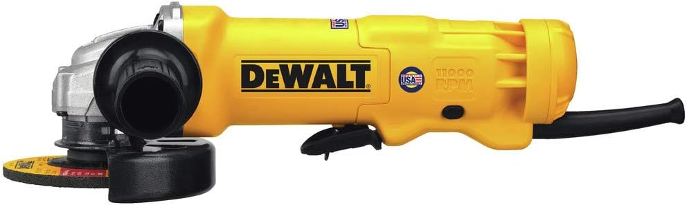 DEWALT Angle Grinder, 4-1/2-Inch, 11-Amp, 11,000 RPM, With Dust Ejection System, Corded (DWE402W)