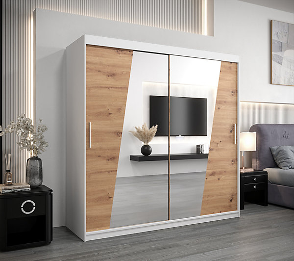Armoire Rhomb à portes coulissantes H. 200 x L. 200 x P. 62, 2 portes