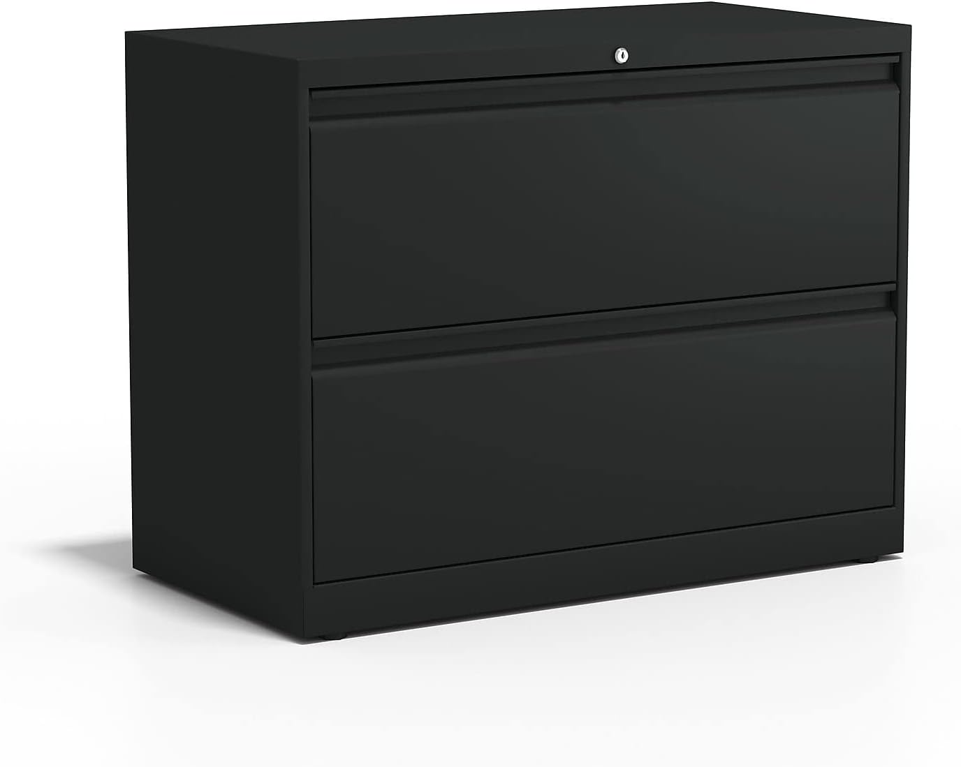 STAPLES 870395 Branded Commercial 36-Inch Wide 2-Drawer Lateral File Cabinet Black