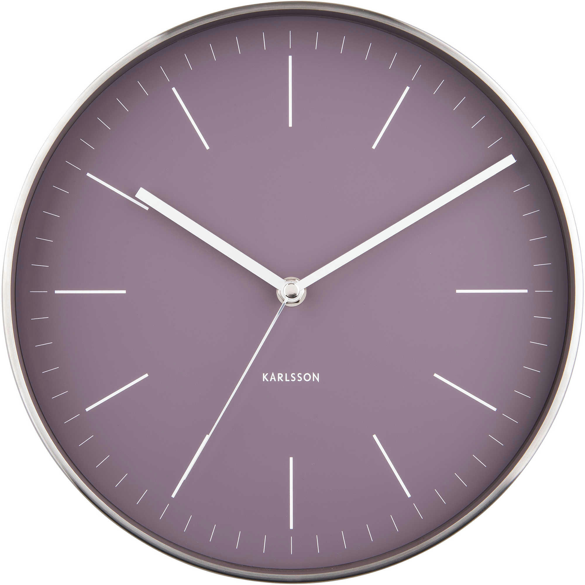 MINIMAL - Horloge minimal violette D27,5