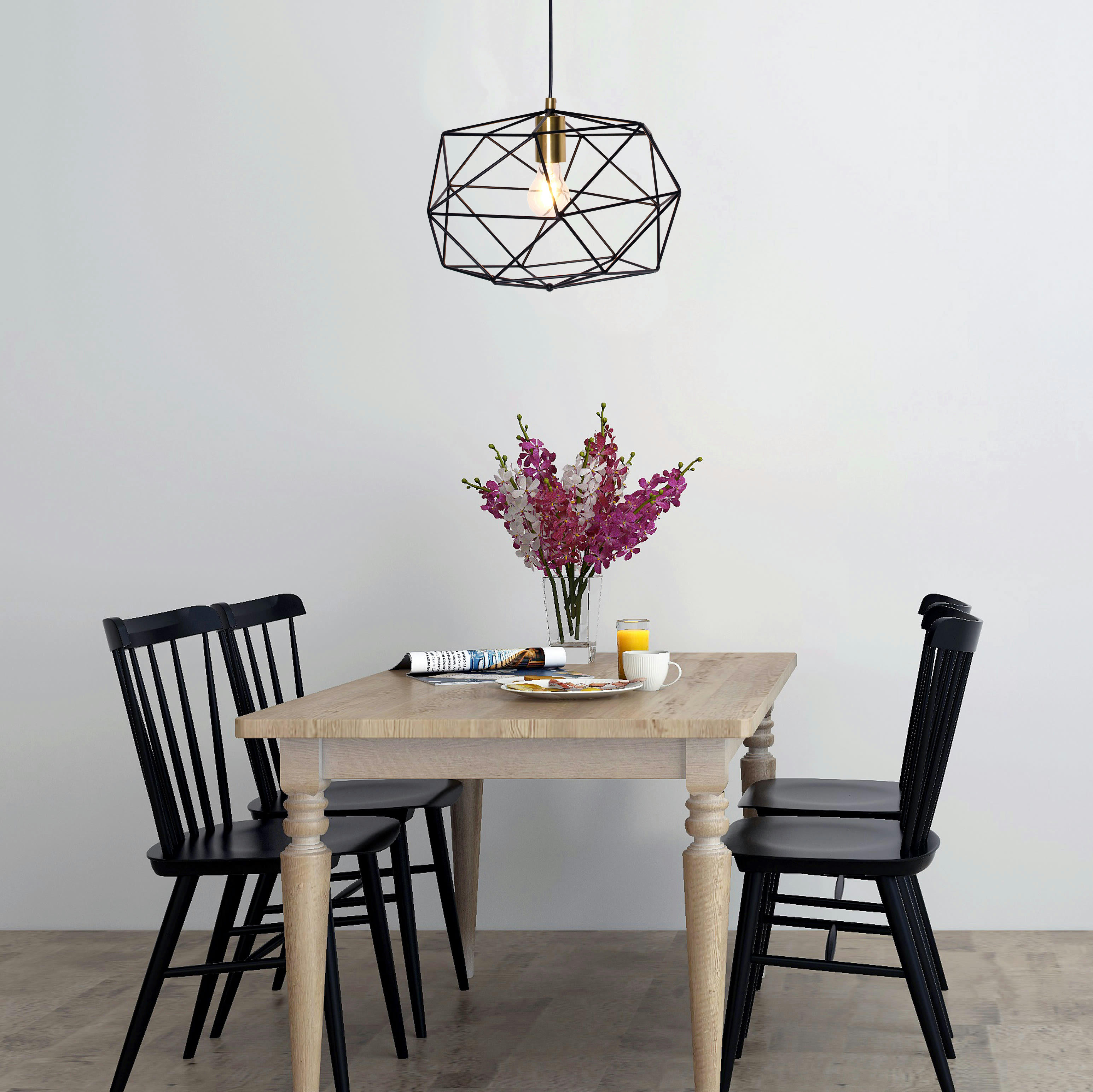 DAISY - Suspension en métal noir