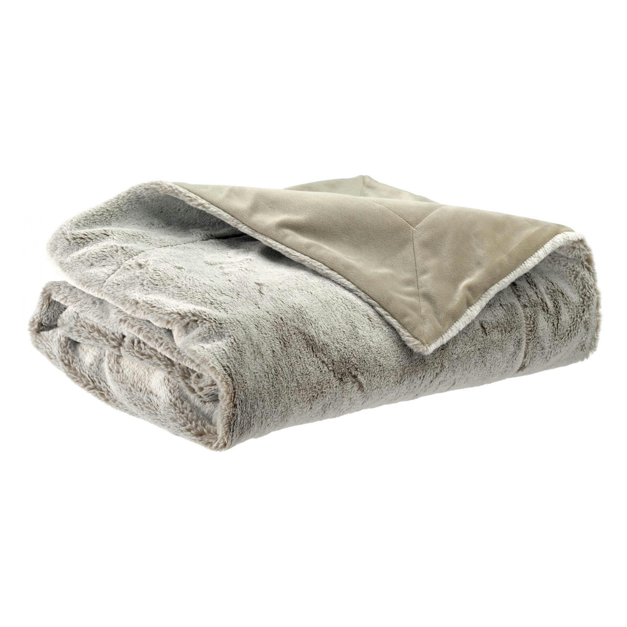 KINTA - Plaid  en polyester naturel 130 x 160