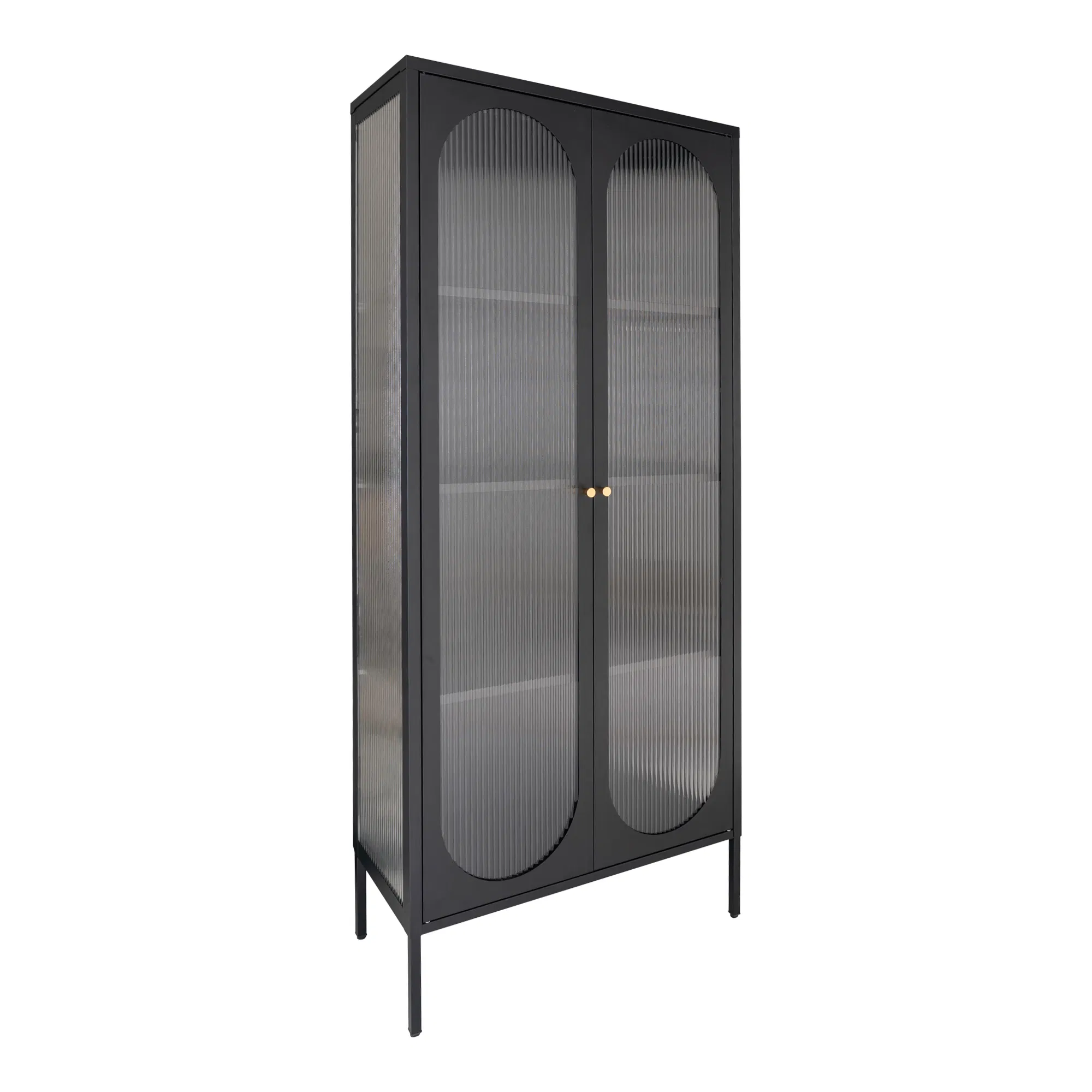 Rebellenclub Vitrinekast Randers - 180 x 80 cm - Zwart